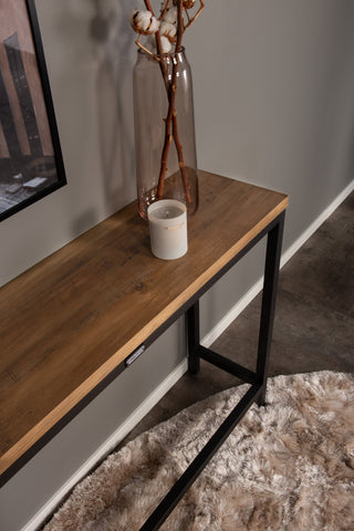 Rise Sidobord - Svart / teak-look - 110*30*H80 (ersätter 19918-778)