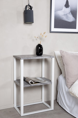 Venture Home Rise Sängbord - Vit / Betong-Look 45*30*H70