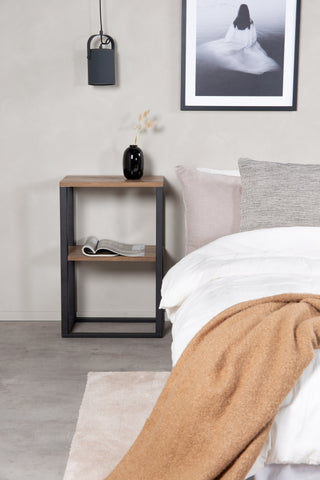 Rise Sängbord - Svart / Teak-Look 45*30*H70 (ersätter 19919-778)