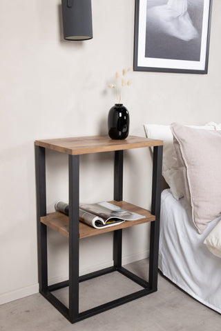 Rise Sängbord - Svart / Teak-Look 45*30*H70 (ersätter 19919-778)