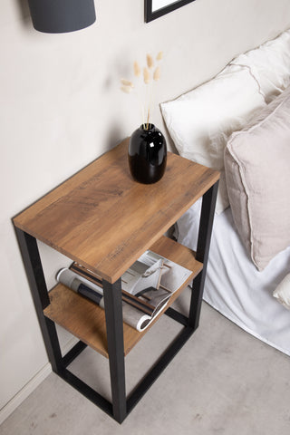 Rise Sängbord - Svart / Teak-Look 45*30*H70 (ersätter 19919-778)