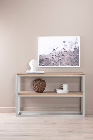 Rise Dubbelt sidobord - Grå/Ask Papperslaminat