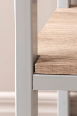 Rise Dubbelt sidobord - Grå/Ask Papperslaminat