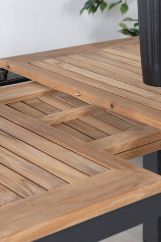 Panamabord 152/210 - Svart/Teak