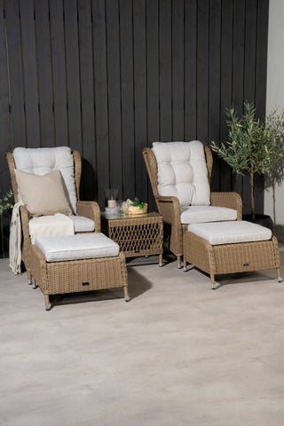 Venture Home Washington Lounge set - Natur / Sand kuddar