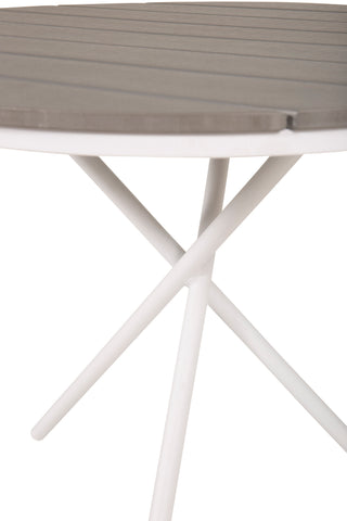 Parma Café Bord ø90 - Vit/Grå