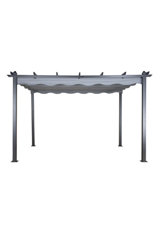 Lazio Pergola - Svart Alu / Grå Tyg