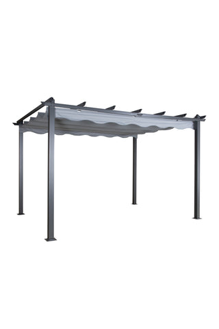 Lazio Pergola - Svart Alu / Grå Tyg