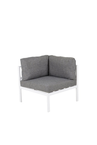 Venture Home Copacabana Hörndel - Vit Alu / Grå Kudde
