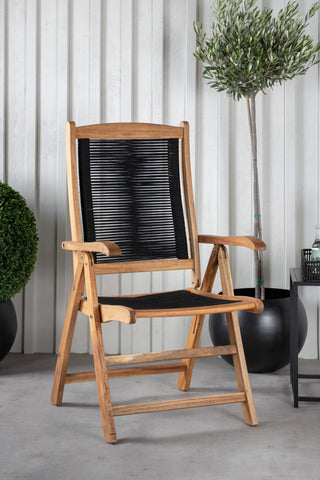 Peter 5:pos Stol 2-pack - Svart rep / Acacia