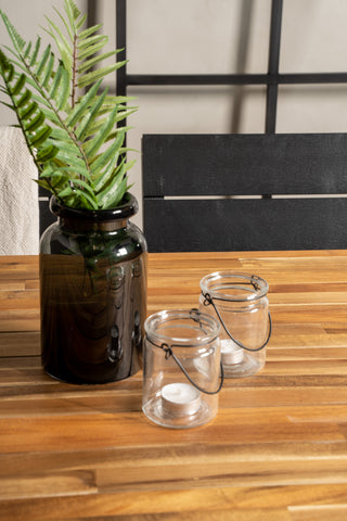 Venture Home Bois Matbord 200*100cm - Svarta Ben / Acacia +Levels Stol (staplingsbar) - B