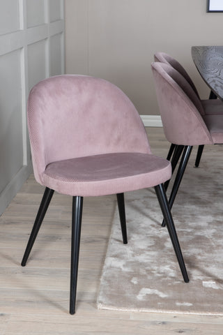 Venture Home Guld Förlängningsbord - 180/220*85*H76 Svart Faner - Svarta ben - Mässingsdetaljer+Matsalsstol i sammet Manchester - Rosa / Svart_6