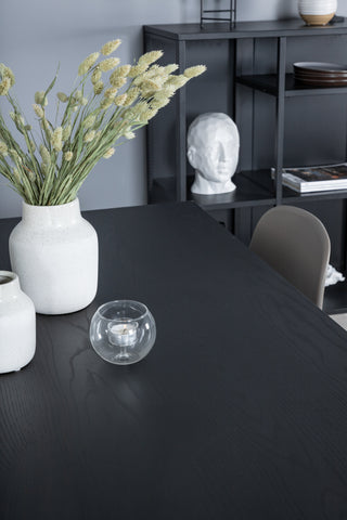 Venture Home Dipp Matbord - 180*90cm - Svart / Svart Mässing+Arctic Dining Chair - Svarta Ben - Khaki Plastic_6