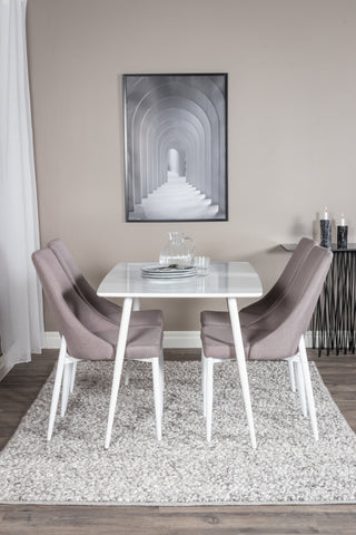 Polar Matbord 120 cm - Vit Vit +Leone 2.0 Polargrå - Vita Ben _4