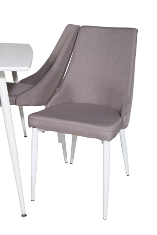 Polar Matbord 120 cm - Vit Vit +Leone 2.0 Polargrå - Vita Ben _4