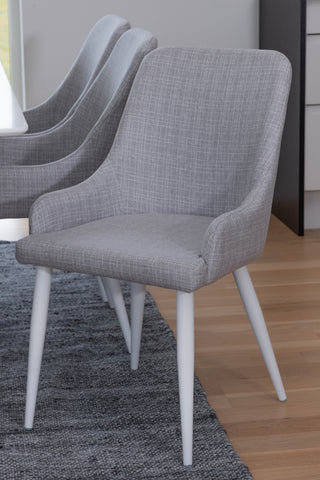 Venture Home Polar Matbord 180 cm - Vit skiva / White Legs+Plaza Matstol - Vit l