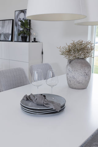 Venture Home Polar Matbord 180 cm - Vit skiva / White Legs+Plaza Matstol - Vit l