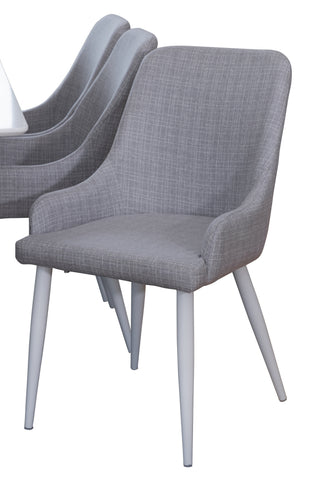 Venture Home Polar Matbord 180 cm - Vit skiva / White Legs+Plaza Matstol - Vit l