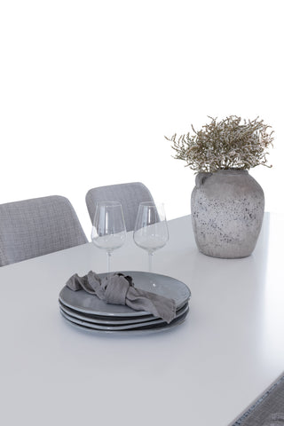 Venture Home Polar Matbord 180 cm - Vit skiva / White Legs+Plaza Matstol - Vit l