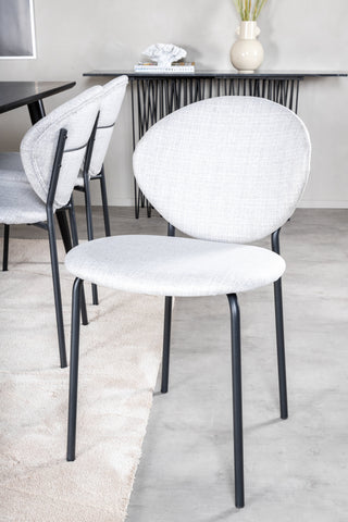 Venture Home Dipp Matbord - 180*90cm - Svart faner / helt svarta ben +Vault Dining Cha
