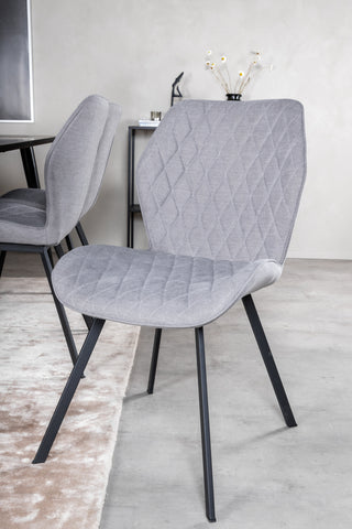 Venture Home Dipp Matbord - 180*90cm - Svart faner / helt svarta ben +Gemma Dining Ch