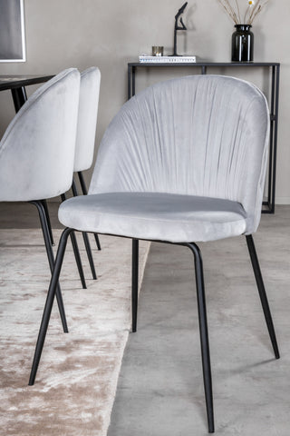 Venture Home Dipp Matbord - 180*90cm - Svart faner / helt svarta ben +Wrinkles Dining