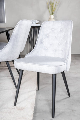 Venture Home Dipp Matbord - 180*90cm - Svart faner / helt svarta ben +Velvet Deluxe Di
