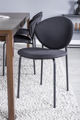 Venture Home Slider Förlängningsbord - Rökt Ek - 170+40+40cm +Vault Dining Chair - Svart L