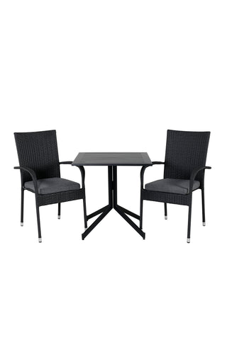 Way cafébord 70*70+Anna Stol - Svart_2