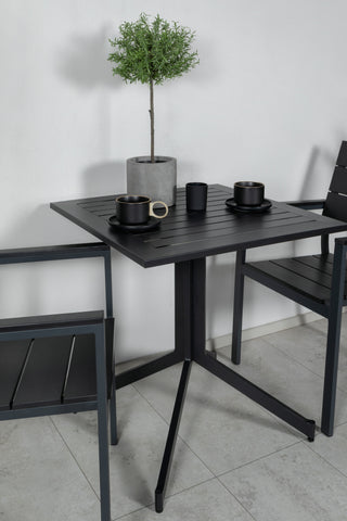 Way cafébord 70*70+Levels Stol (staplingsbar) - Svart Alu / Svart Aintwood_2