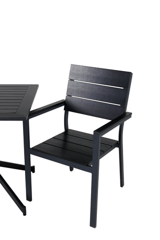 Way cafébord 70*70+Levels Stol (staplingsbar) - Svart Alu / Svart Aintwood_2