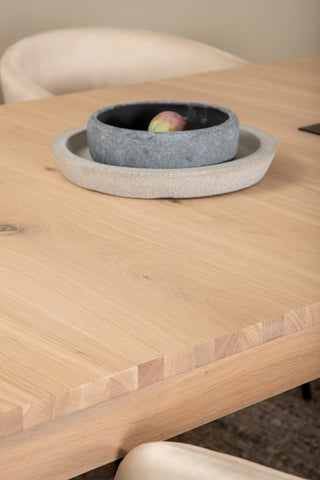 Venture Home Slider Förlängningsbord - White Wash - 170+40+40cm +Berit Stol - Svart / Beige Velvet_6