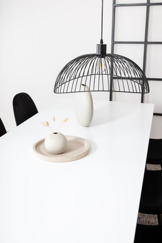 Venture Home Jimmy Matbord , Svart Vit HPL+Polar Matstol , Svarta ben Black Velvet (ers√§tter 19902,888)_6