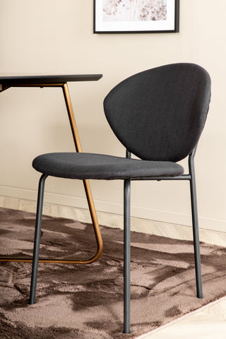 Venture Home Petra Matbord , Distressed Copper Black Faner+Vault Matstol , Svarta Ben , Svart Tyg_6
