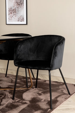 Venture Home Petra Matbord , Distressed Copper Black Faner+Berit Stol , Black Black Velvet_6