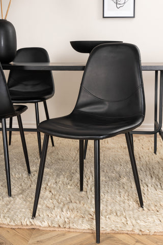 Venture Home Uno Matbord , Svart Svart Faner+Polar Matstol , Svart Svart_6