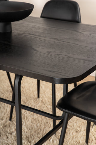 Venture Home Uno Matbord , Svart Svart Faner+Polar Matstol , Svart Svart_6