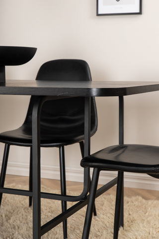 Venture Home Uno Matbord , Svart Svart Faner+Polar Matstol , Svart Svart_6