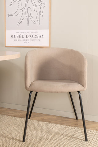 Venture Home Bianca Ovalt Matbord , White Wash Svart Faner+Berit Stol , Svart Beige Tyg (Polyesterlinne )_4