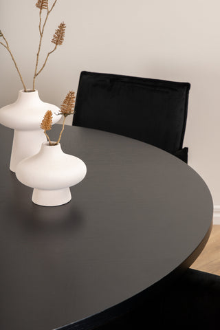Venture Home Köpenhamn - Matbord runt - Svart / Svart+Petra Stol - Distressed Copper / Black Velvet_4