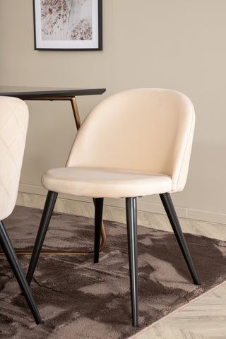 Venture Home Petra Matbord , Distressed Copper Black Faner+Velvet Stitches Stol , Black Beige Velvet_6
