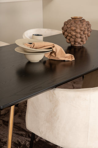 Venture Home Petra Matbord , Distressed Copper Black Faner+Berit Stol , Black Beige Velvet_6