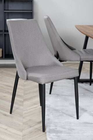 Inca Matbord - 160/200*85*H75 - Ek / Svart +Leone 2.0 Polar Grey - SVART Ben _4