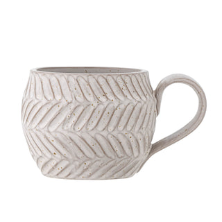 Maian mugg, vit, stengods