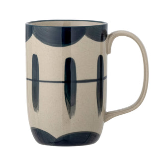 Alliummugg, blå, stengods