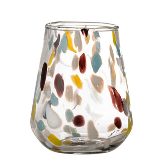 Kenji dricksglas, gult, återvunnet glas